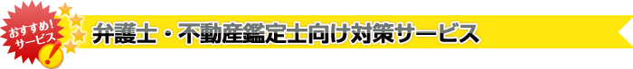 弁護士・不動産鑑定士向け対策サービス