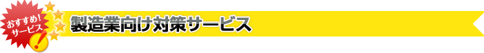 製造業向け対策サービス